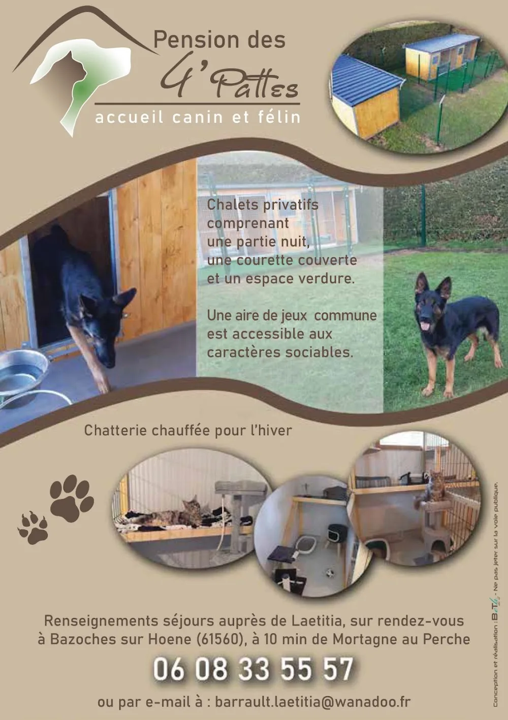 Pension canine et féline des 4'Pattes - Centre-Val de Loire pet otel