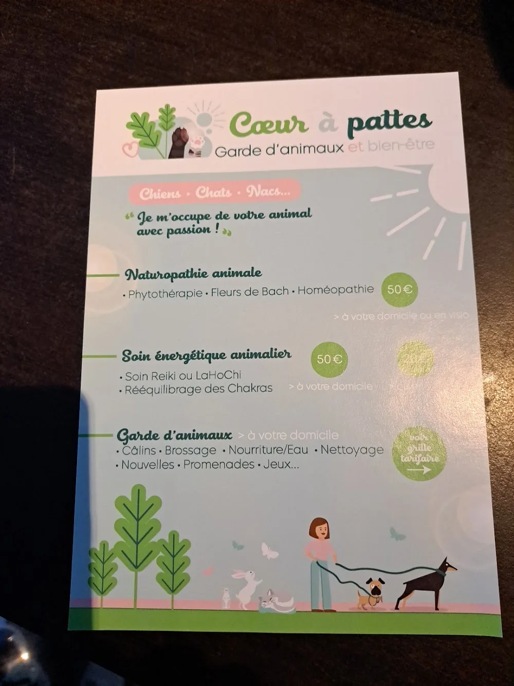 COEUR A PATTES - Garde d'animaux et bien-être- Soullans- Naturopathie animale- Conseillère en fleurs de bach pour les animaux - Challans pet otel
