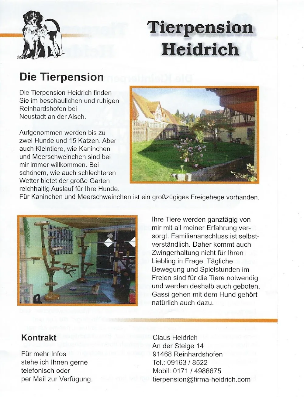 Tierpension/Schlosserei Claus Heidrich - Gutenstetten pet otel görseli 3