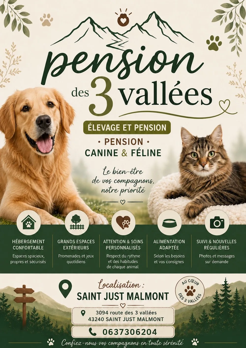 Pension des 3 Vallées - Haute-Loire pet otel görseli 3