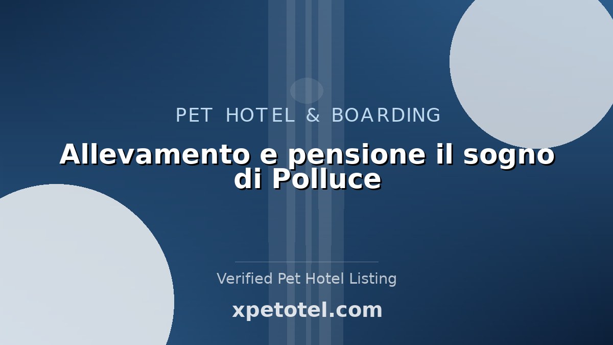 Allevamento e pensione il sogno di Polluce pet hotel Roncegno Terme
