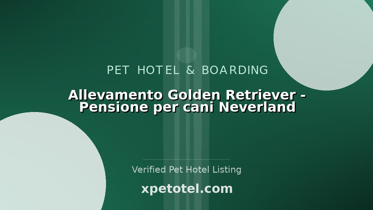 Allevamento Golden Retriever - Pensione per cani Neverland