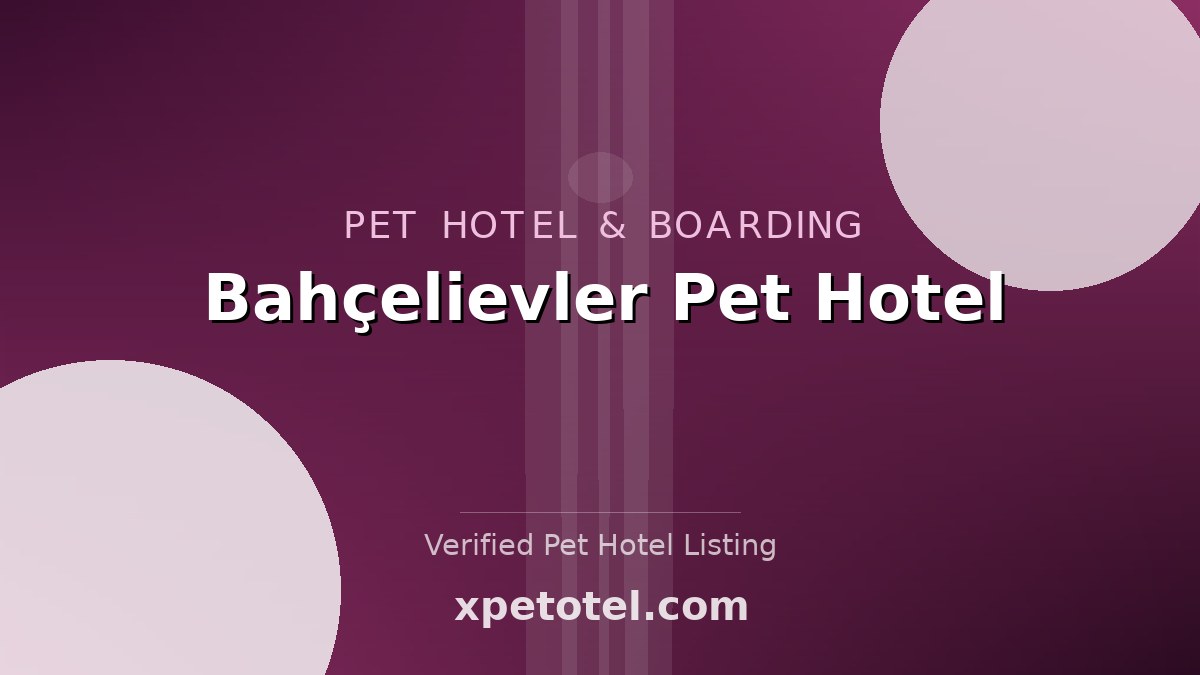 Bahçelievler Pet Hotel pet hotel Istanbul