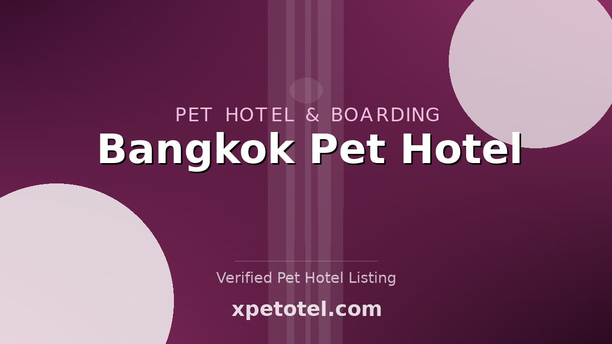 Bangkok Pet Hotel pet hotel Bangkok