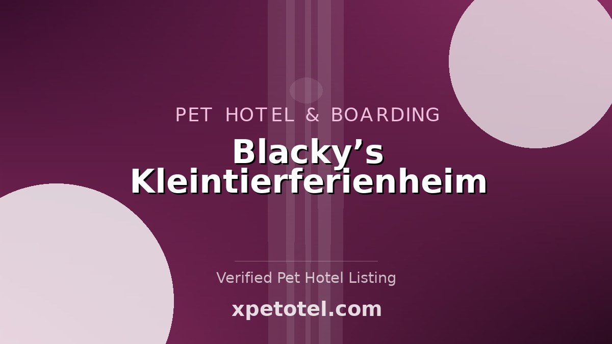 Blacky’s Kleintierferienheim pet hotel Hinterfultigen