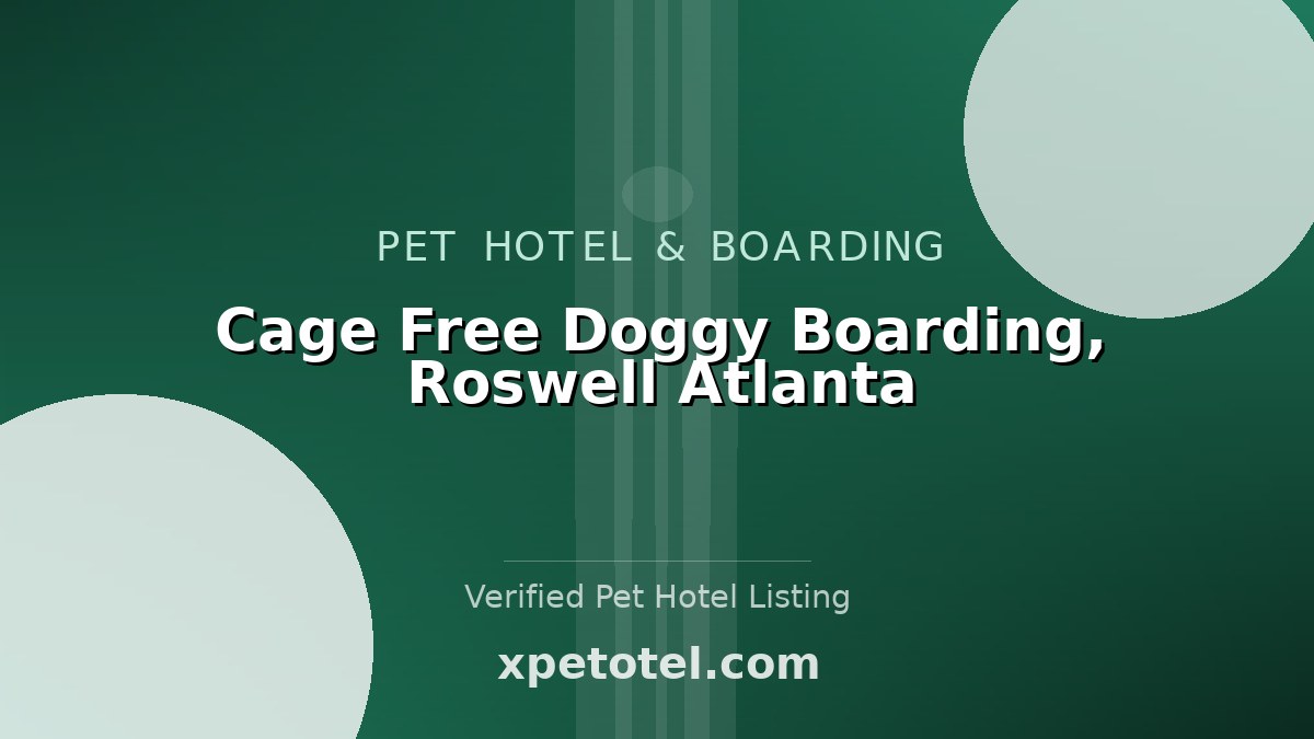 Cage Free Doggy Boarding, Roswell Atlanta