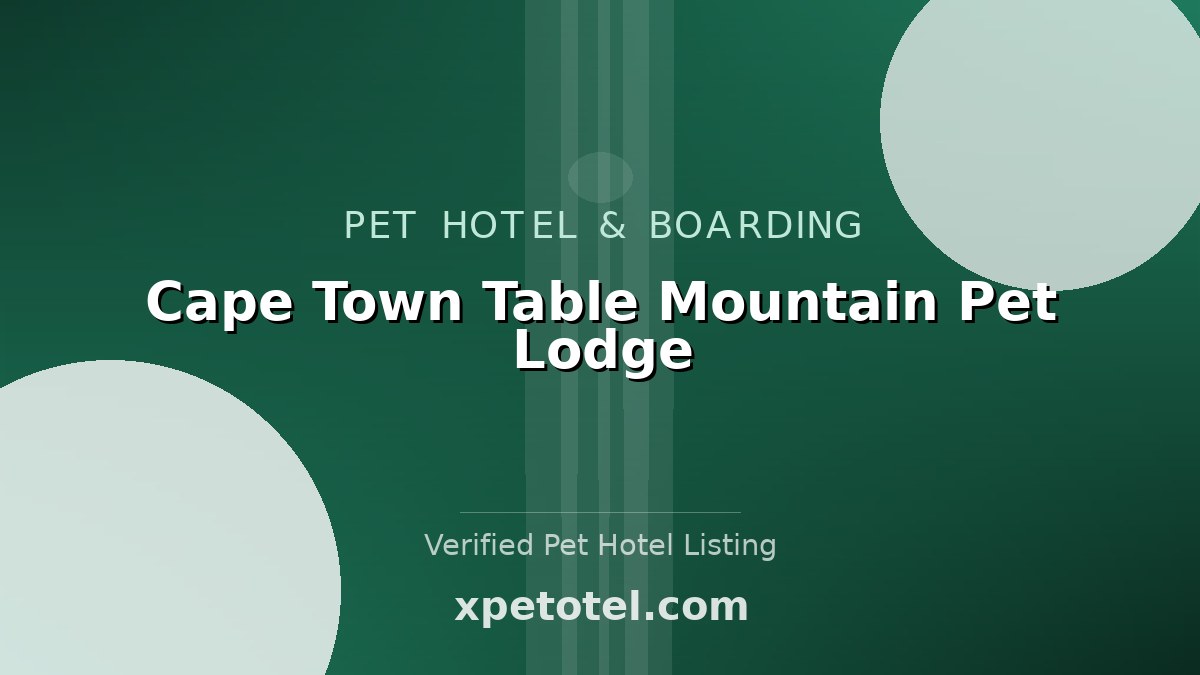 Cape Town Table Mountain Pet Lodge
