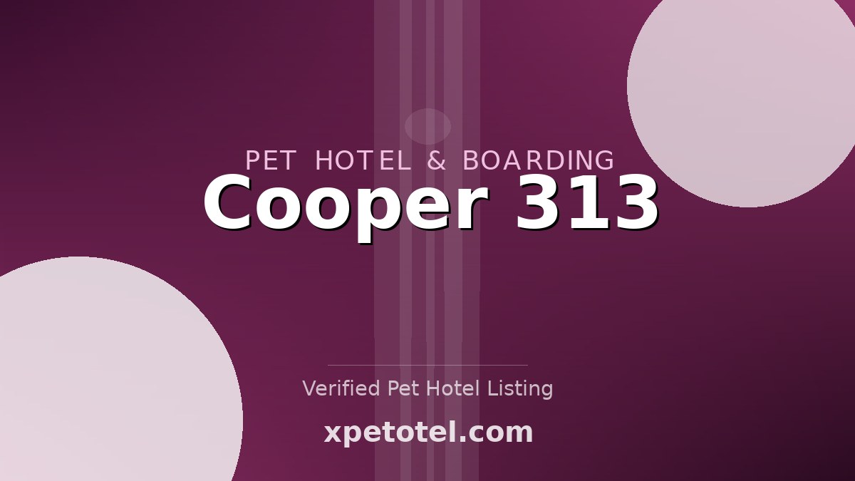 Cooper 313 pet hotel Italy