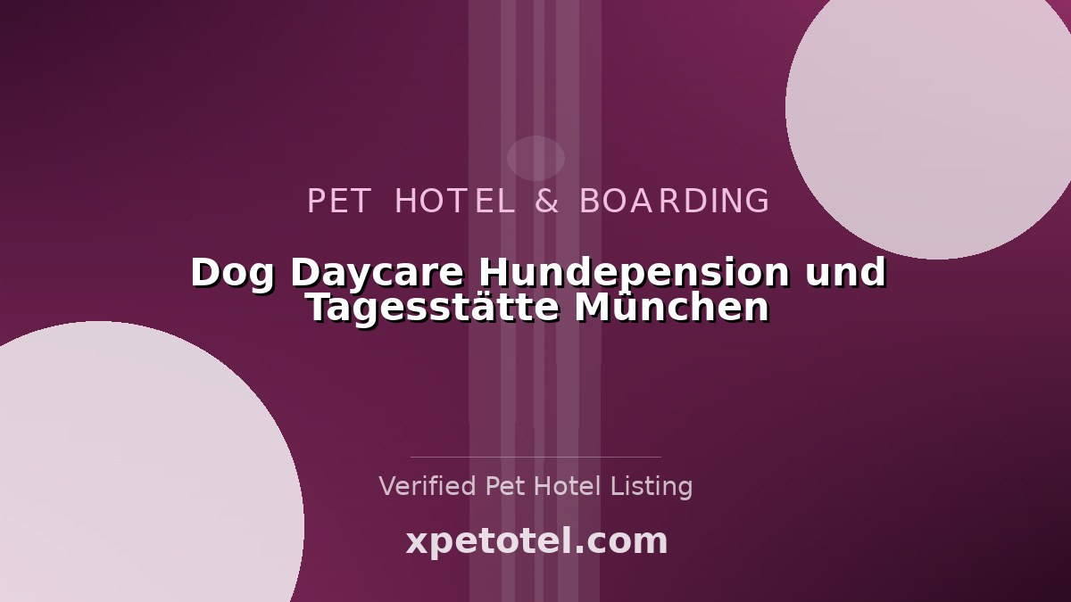 Dog Daycare Hundepension und Tagesstätte München pet hotel Munich