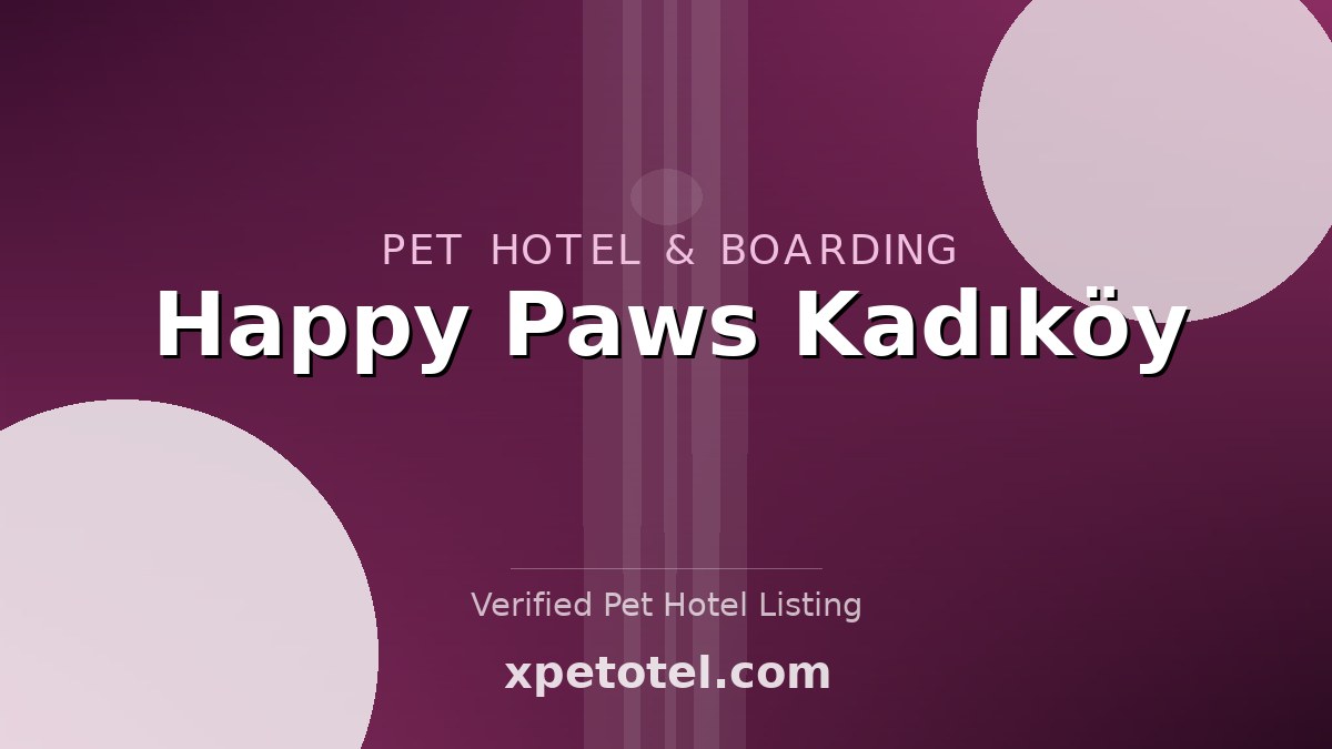 Happy Paws Kadıköy pet hotel Istanbul