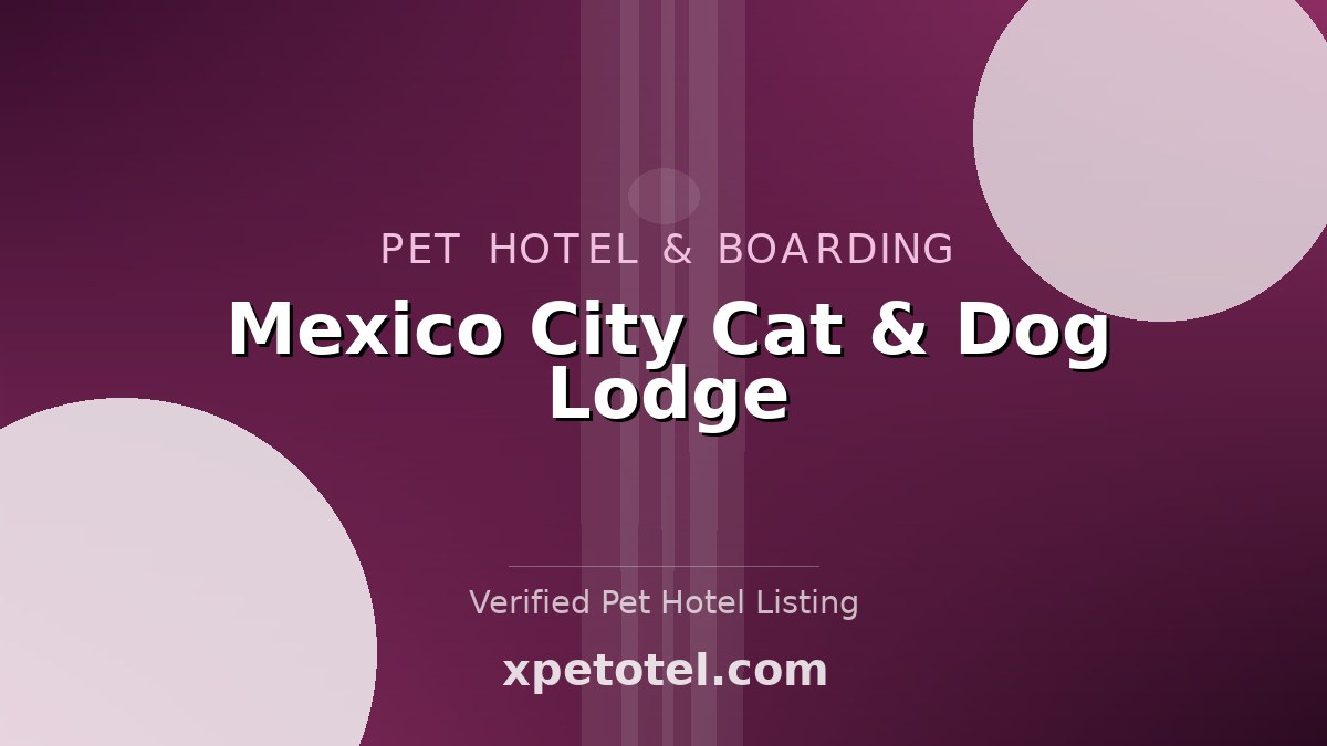 Mexico City Cat & Dog Lodge pet hotel Mexico City