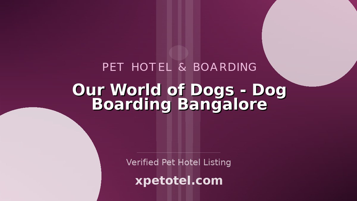 Our World of Dogs - Dog Boarding Bangalore pet hotel Bengaluru