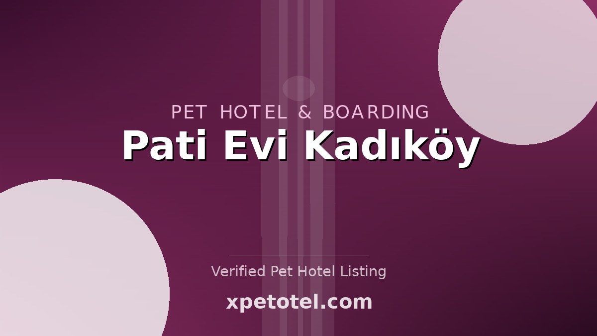 Pati Evi Kadıköy pet hotel Istanbul