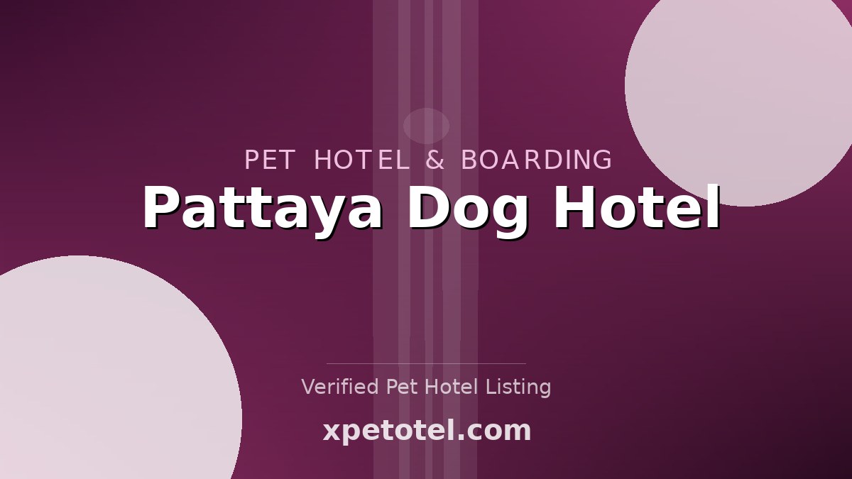 Pattaya Dog Hotel pet hotel Pattaya