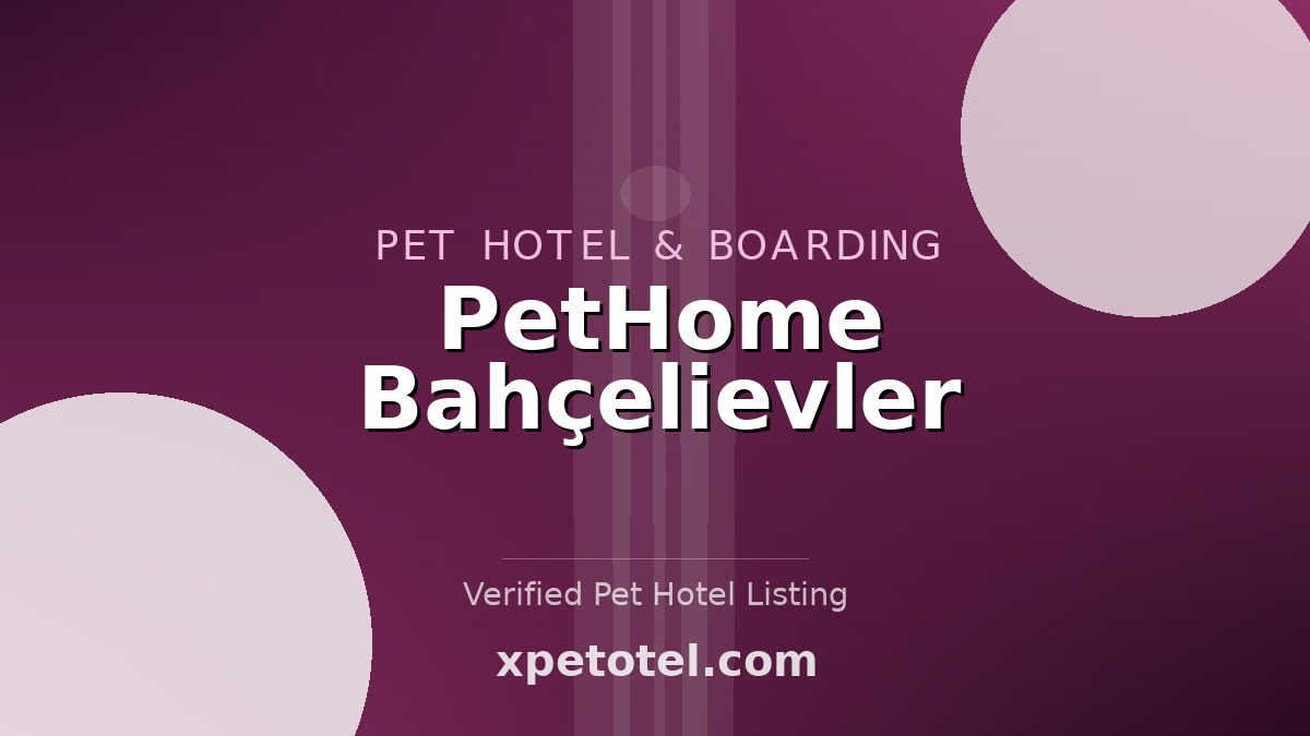 PetHome Bahçelievler pet hotel Istanbul