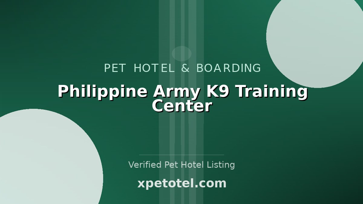 Philippine Army K9 Training Center