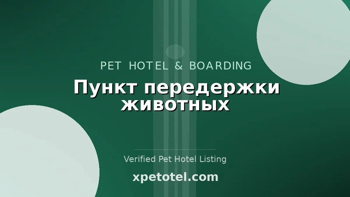 Пункт передержки животных