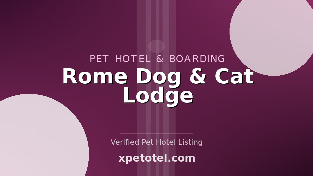 Rome Dog & Cat Lodge pet hotel Rome