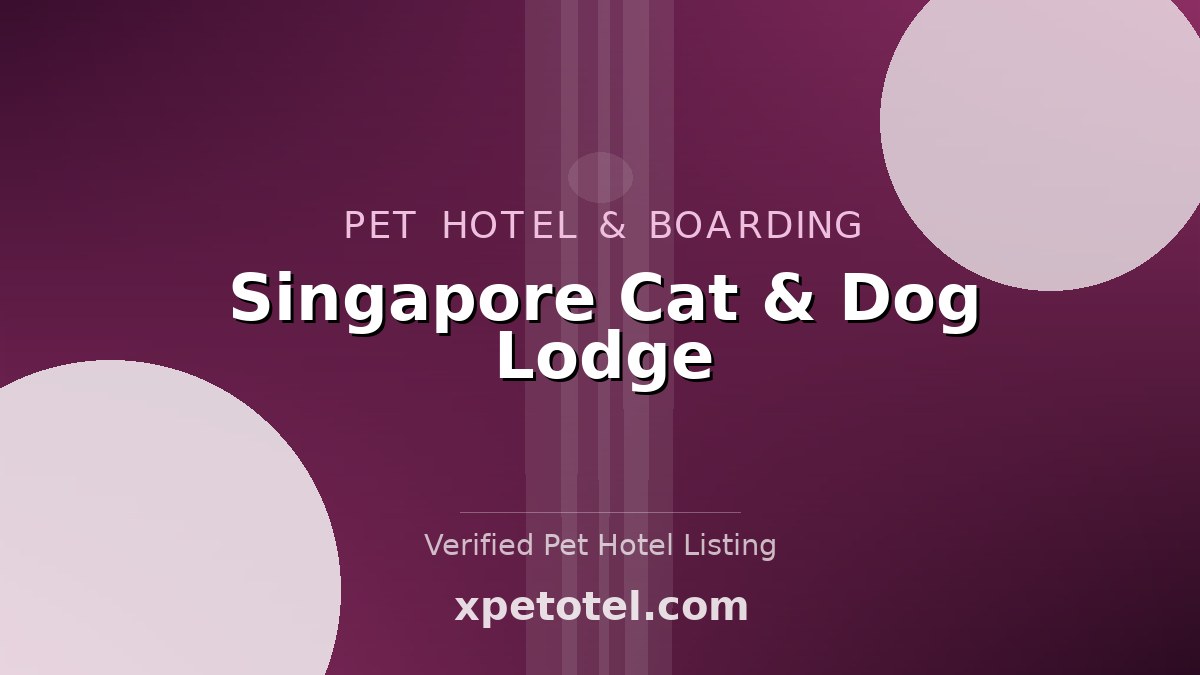 Singapore Cat & Dog Lodge pet hotel Singapore
