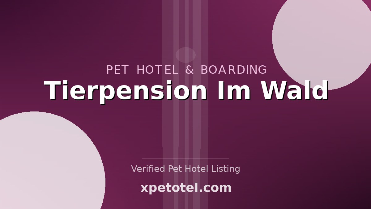 Tierpension Im Wald pet hotel Rangsdorf