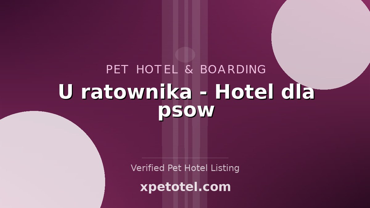 U ratownika - Hotel dla psow pet hotel Zakopane