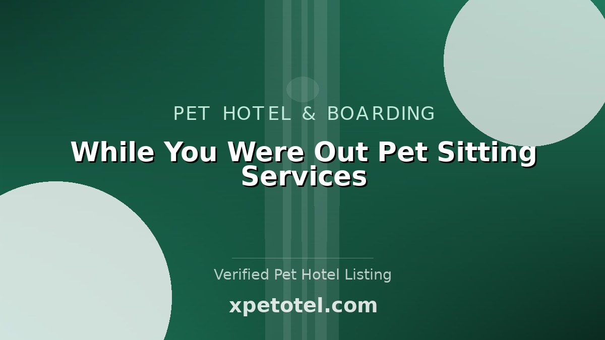 While You Were Out Pet Sitting Services