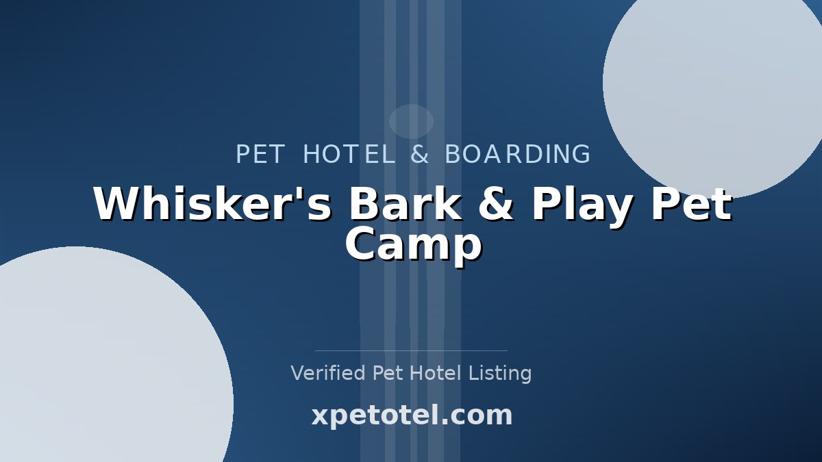 Whisker's Bark & Play Pet Camp pet hotel Victoria